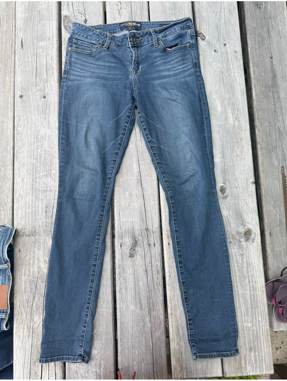 Lucky Brand Lolita Skinny Jeans Womens 8/29 Medium Wash Blue Denim Mid Rise